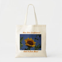 Bees Love Sunflowers Canvas Bag