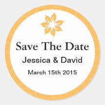 Beeswax Honeycomb Yellow Save The Date Stickers