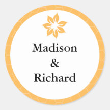 Beeswax Honeycomb Yellow Wedding Stickers