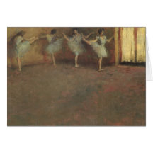 Before the Ballet (detail) by Edgar Degas Greeting Cards