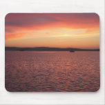 Behind Bayside Cafe - Red, Yellow, And Pink Sunset Mousepads