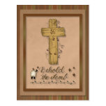 Behold the Lamb Christian Postcard