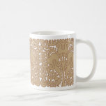 Beige Brocade Coffee Mug