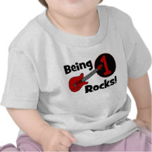 Being 1 Rocks! Personalised Baby's 1st Birthday T-shirts