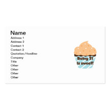Being 21 is Sweet Birthday T-shirts and Gifts Business Card