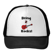 Being 2 Rocks!  with Guitar Trucker Hats