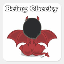 Being Cheeky Devil Sticker