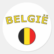Belgie Round Sticker