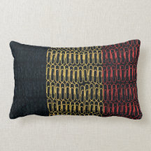 Belgium Flag of Paperclips Throw Pillows