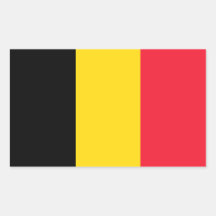 Belgium Flag Rectangle Sticker