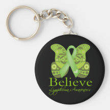 Believe Butterfly -  Lymphoma Awareness Key Chains