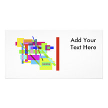 "Believe" Colourful Boxes Abstract Design Photo Cards