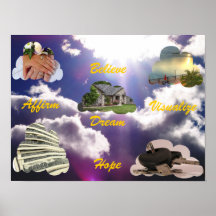 Believe, Dream, Hope, Affirm, Visualise Poster