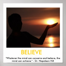Believe, Faith, Possibilities Motivational Poster
