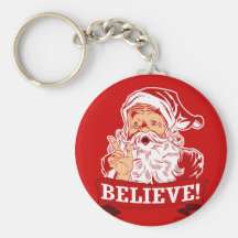Believe In Santa Claus Keychain