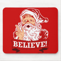 Believe In Santa Claus Mouse Mats