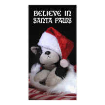 Believe in Santa Paws Custom Photo Card