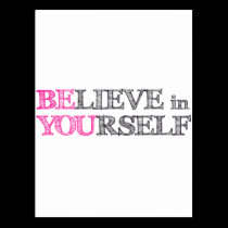 BElieve in YOUrself - BE YOU postcards