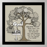 BELIEVE to LIVE-Square with Black Border Print