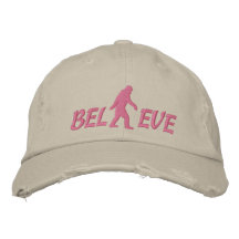 Believe with large bigfoot logo baseball cap