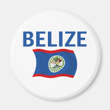 Belise Flag 1 (Wavy) Refrigerator Magnet