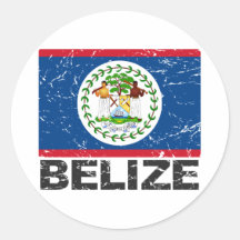 Belise Vintage Flag Round Stickers