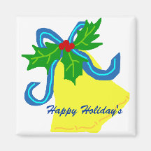bell, Happy Holiday's magnet