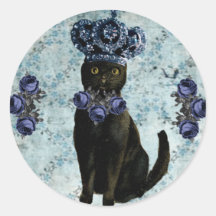 Bella Black Cat Sticker Seal Label