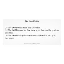 Benediction Prayer Card Customised Rack Card