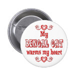 Bengal Cats Warm My Heart Button