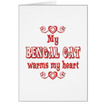 Bengal Cats Warm My Heart Greeting Card
