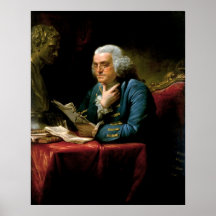Benjamin Franklin Portrait by David Martin 1767 Print