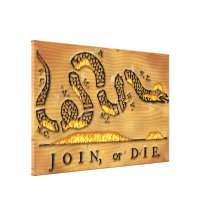Benjamin Franklin's Join Or Die Political Cartoon Canvas Prints