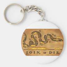 Benjamin Franklin's Join Or Die Political Cartoon Keychain