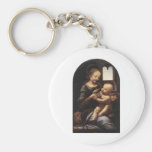 Benois Madonna by Leonardo Da Vinci circa 1478 Keychain