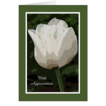 Bereavement Sympathy Thank You Card -- Tulip