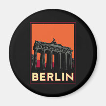 berlin germany oktoberfest art deco retro travel refrigerator magnet
