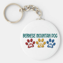BERNESE MOUNTAIN DOG MOM Paw Print Key Chain