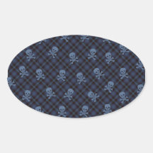 BeSkulled Plaid Stickers