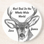 Best Dad In the Whole World Vintage Buck Coasters