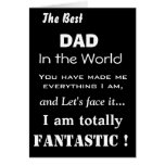 Best Dad in the World Funny Father Card cards