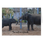 best friend funny birthday card, playing elephants