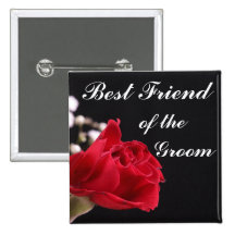 Best Friend Of The Groom Pinback Button