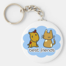 Best Friends Blue Keychain