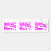 Best Girls Gamers Birthdays : Pink Greatest Gamer Bumper Sticker