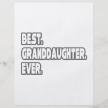 Best Granddaughter Ever Personalized Flyer