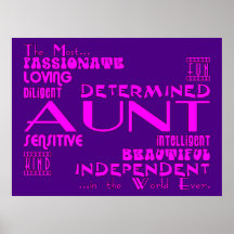 Best & Greastest Aunties & Aunts : Qualities Print