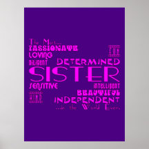 Best & Greastest Sisters Birthdays : Qualities Posters
