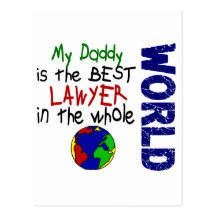 Best Lawyer In World 2 (Daddy) Postcard