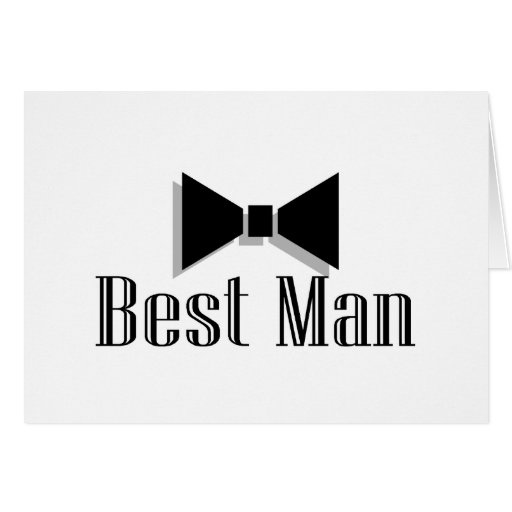 Best Man (Bow Tie 2) Greeting Cards